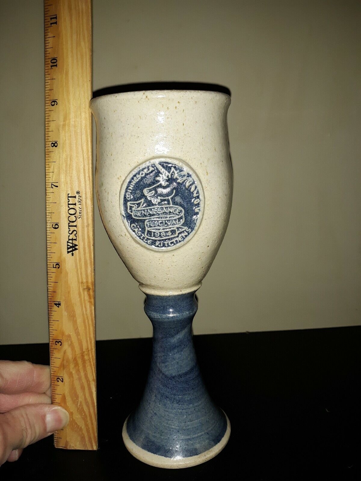 Minnesota Renaissance Festival 1984 Mug Goblet Vintage Rare Ceramic Medieval 