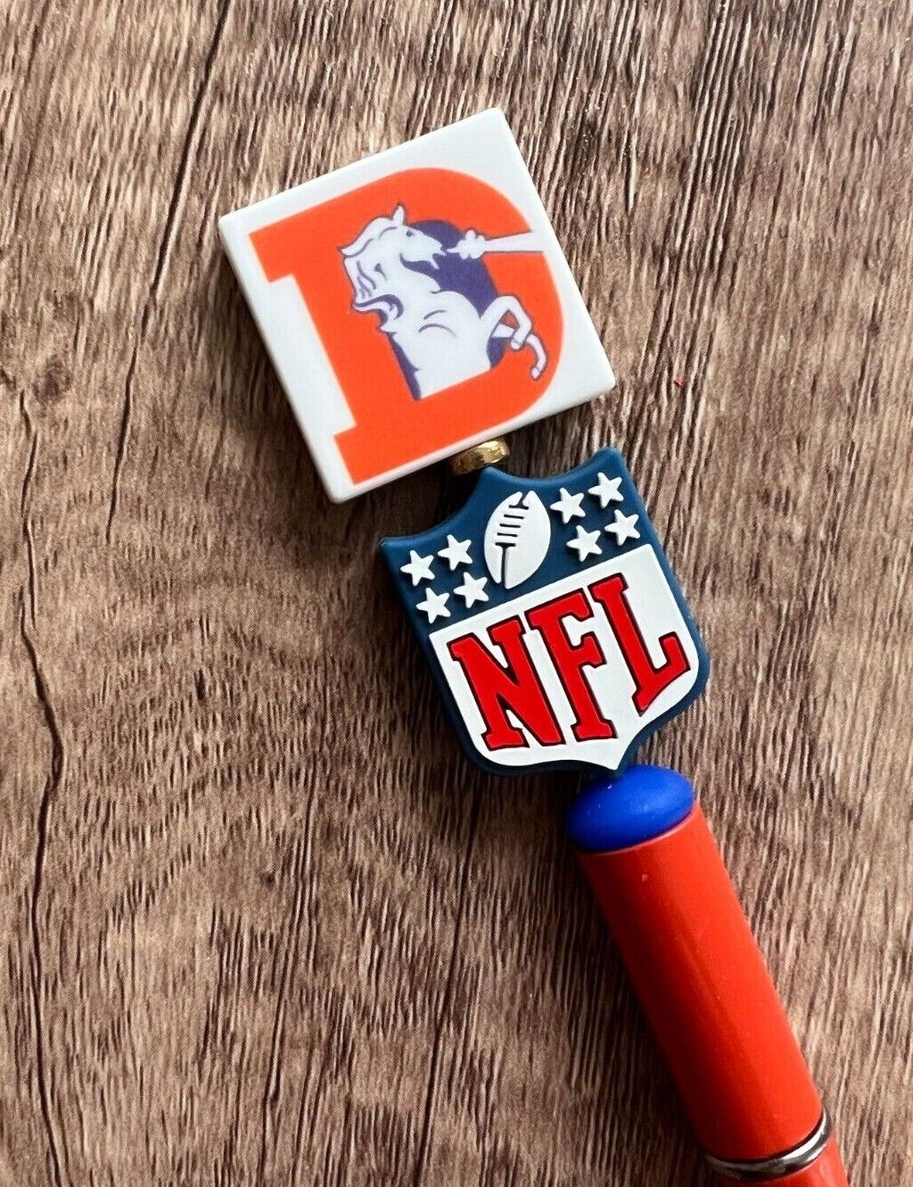 Football pens NFL throwback logos. Broncos & Browns. Gift.basket filler.collect