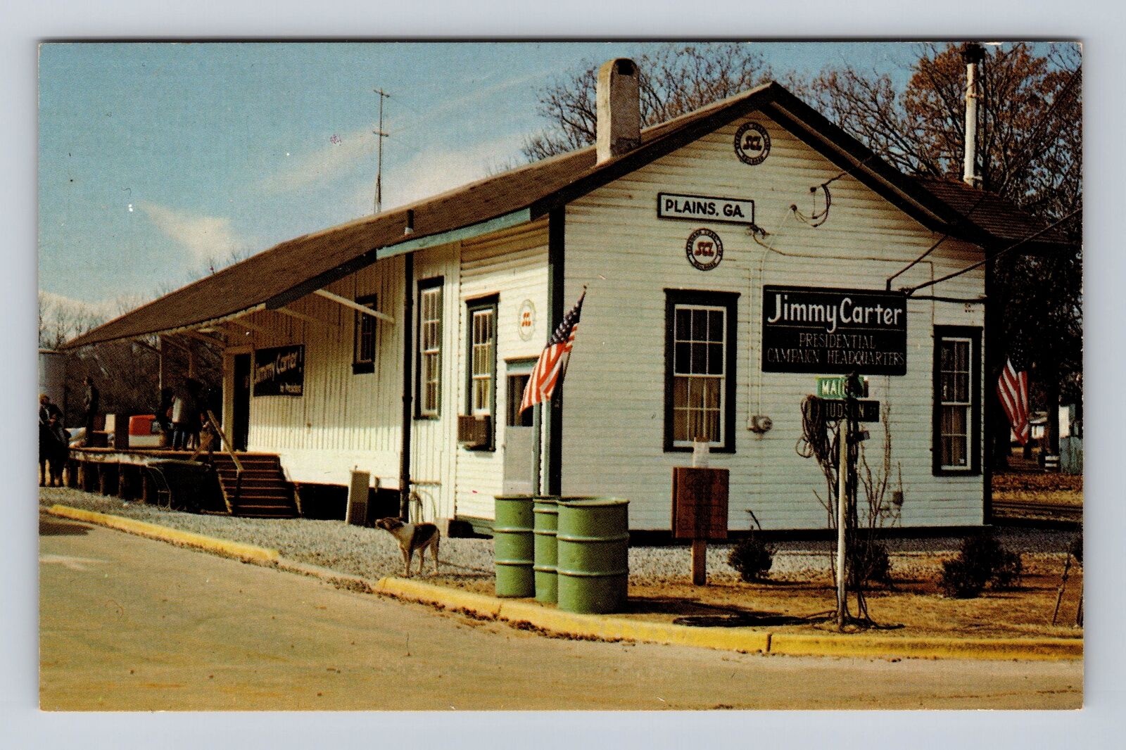 Plains GA-Georgia, Old Railroad Depot used by President Antique Vintage Postcard