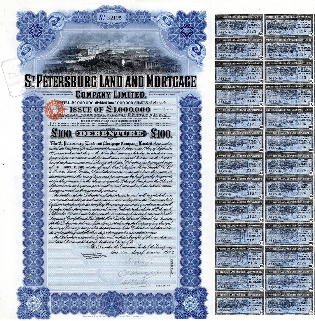 St. Petersburg Land and Mortgage Co. Limited - 100 Foreign Bond - Foreign Bonds
