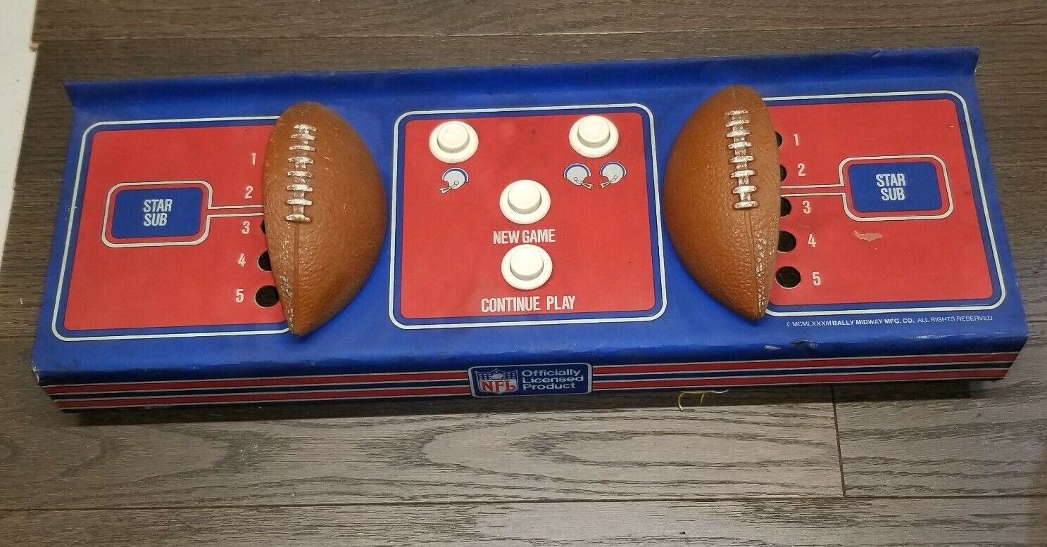 Bally NFL Football Arcade Video Game CONTROL PANEL with Balls Covers and Wiring