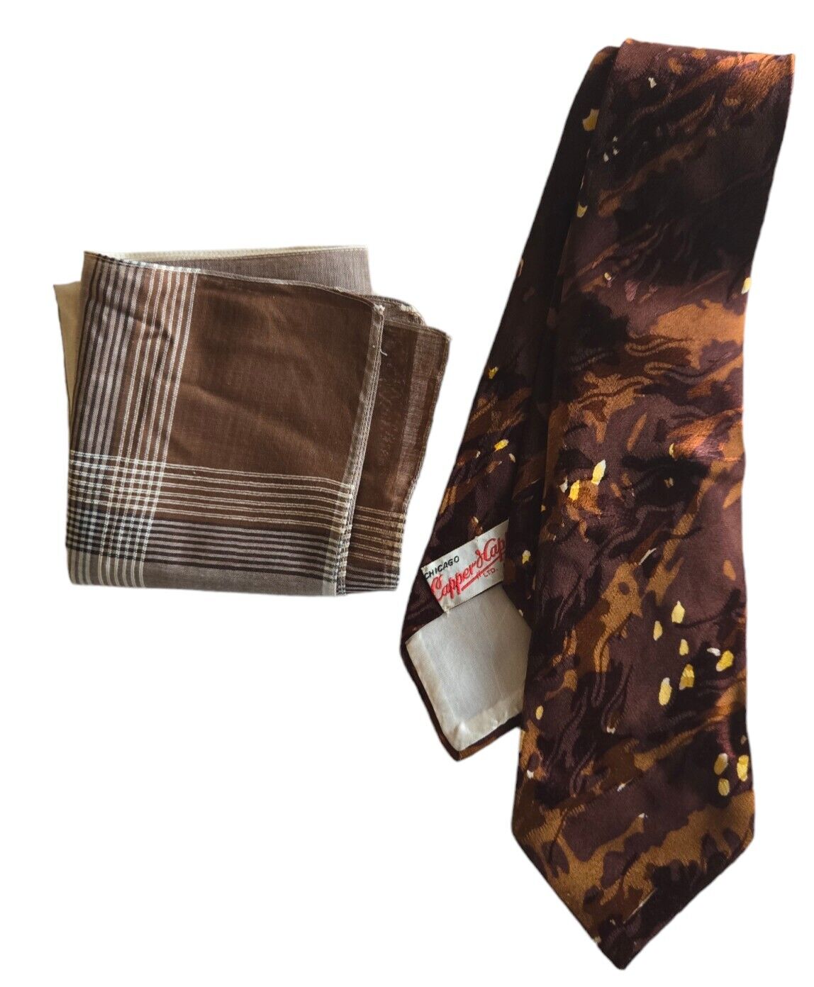 Al Capone Gang Member SAM COSTELLO Personally Owned & Worn Tie and Handkerchief
