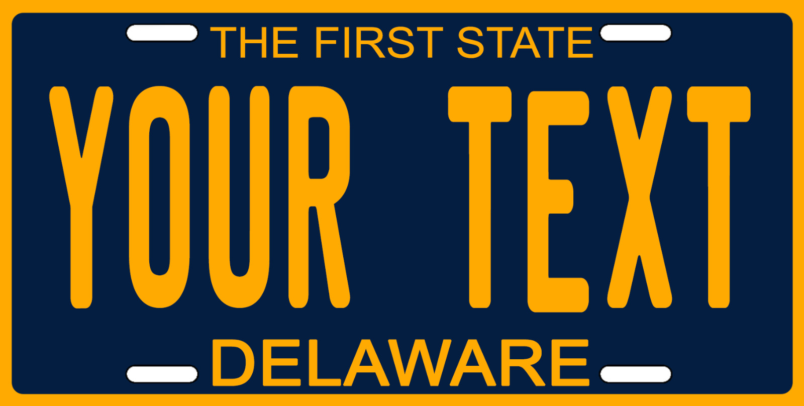Delaware First State License Plate Personalized 