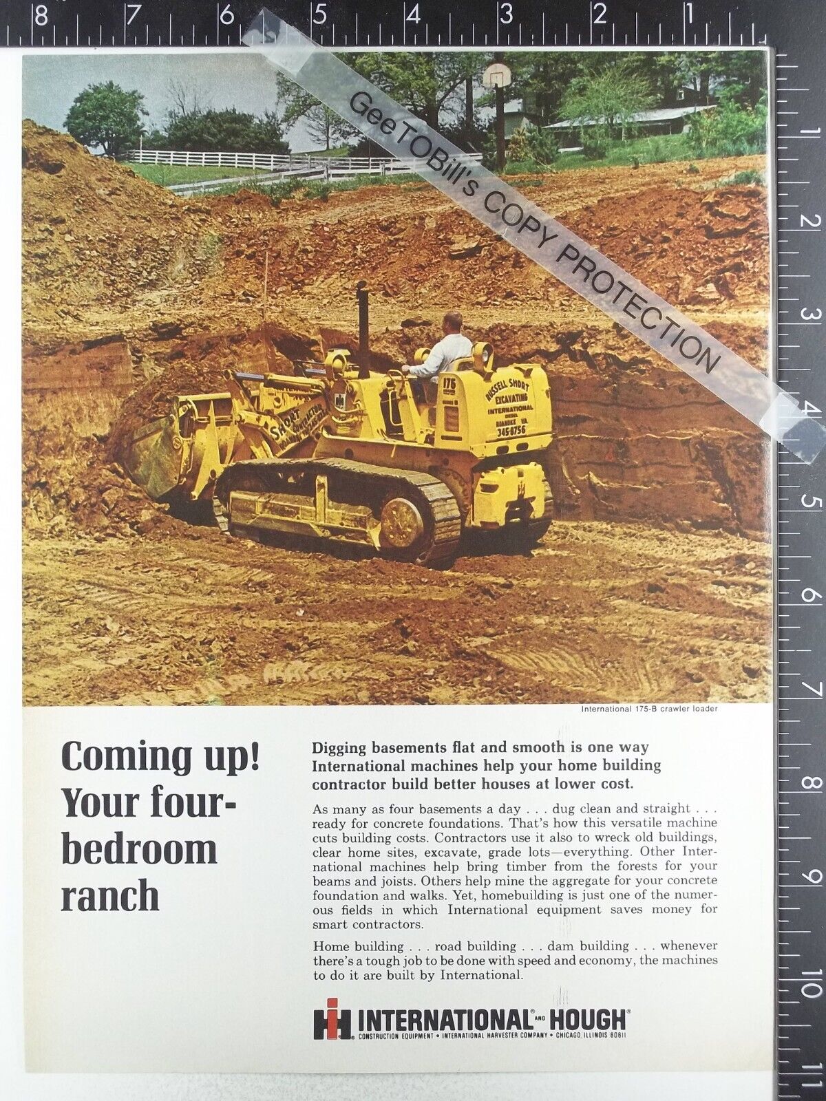 1968 AD for International Hough 175-B crawler loader, Russell Short Excavating