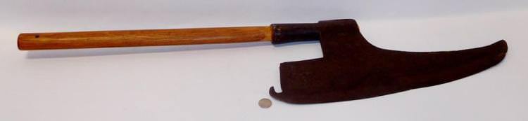 Marked Antique Executioners Axe w/ Engraved Design Lot 97