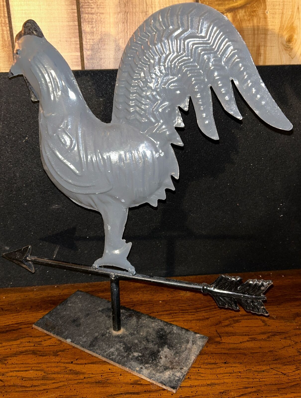 Vintage Metal Rooster Chicken Weather Vane Rustic Decor Country Farm Gift HL