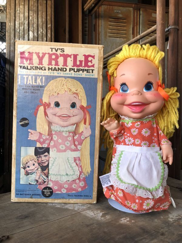60s MATTEL TV s MYRTLE Vintage Mattel Talking Puppet Doll with Box   Girl Fl