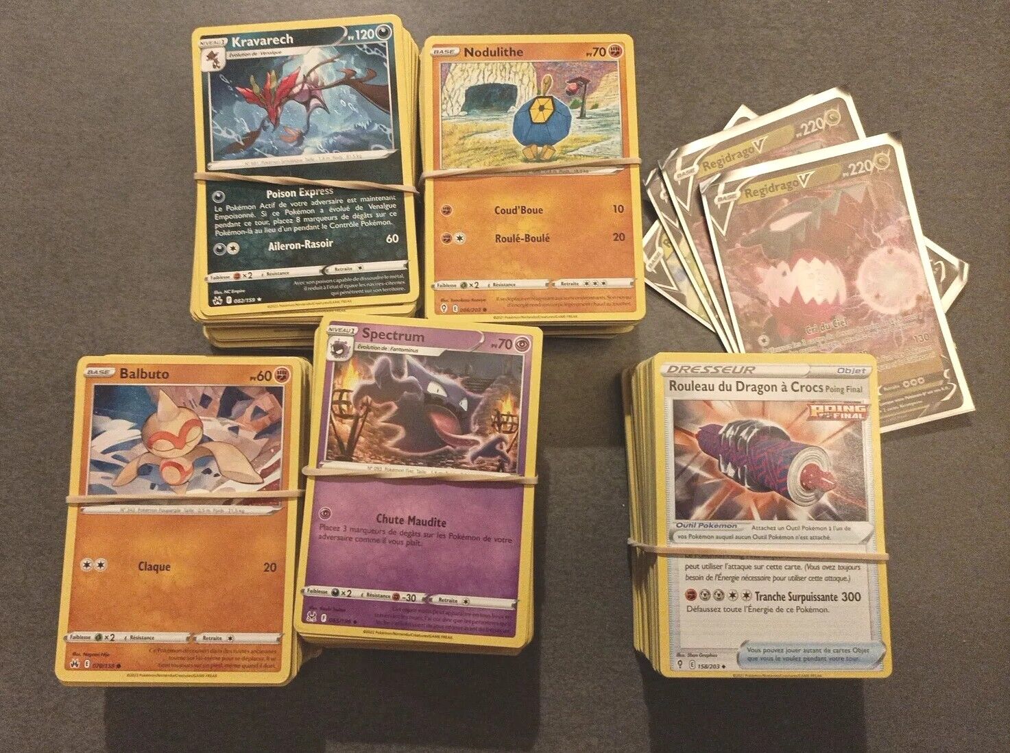 Lot of 500.Pokemon Cards Base, Level 1, Trainer + 4 Rare
