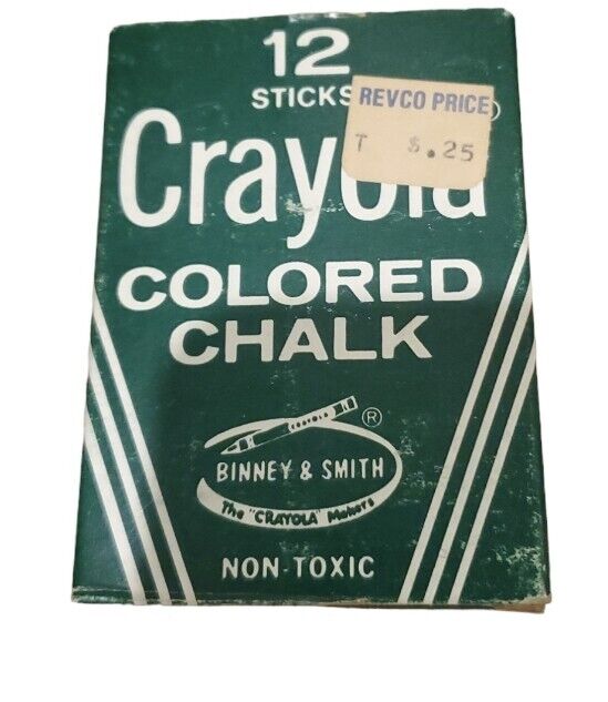 Vintage 1950's Crayola Binney And Smith Colored Chalk In Original Box