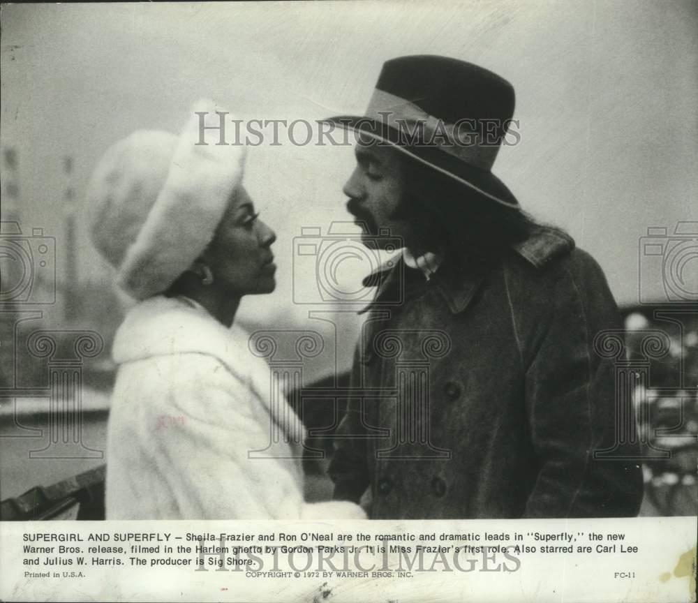 1972 Press Photo Actors Sheila Frazier and Ron O\'Neal star in \