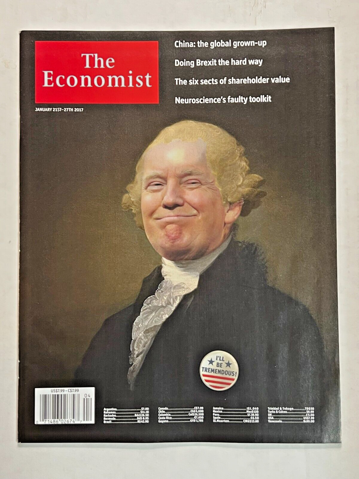 Doanld Trump Magazine THE Economist MAGAZINE January 2017