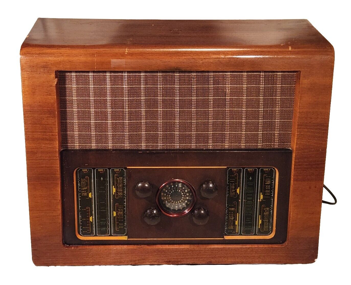 Rare Vtg 1948 Type EBS 4 Valve MW SW Band Bush Tube Radio Original Condition 