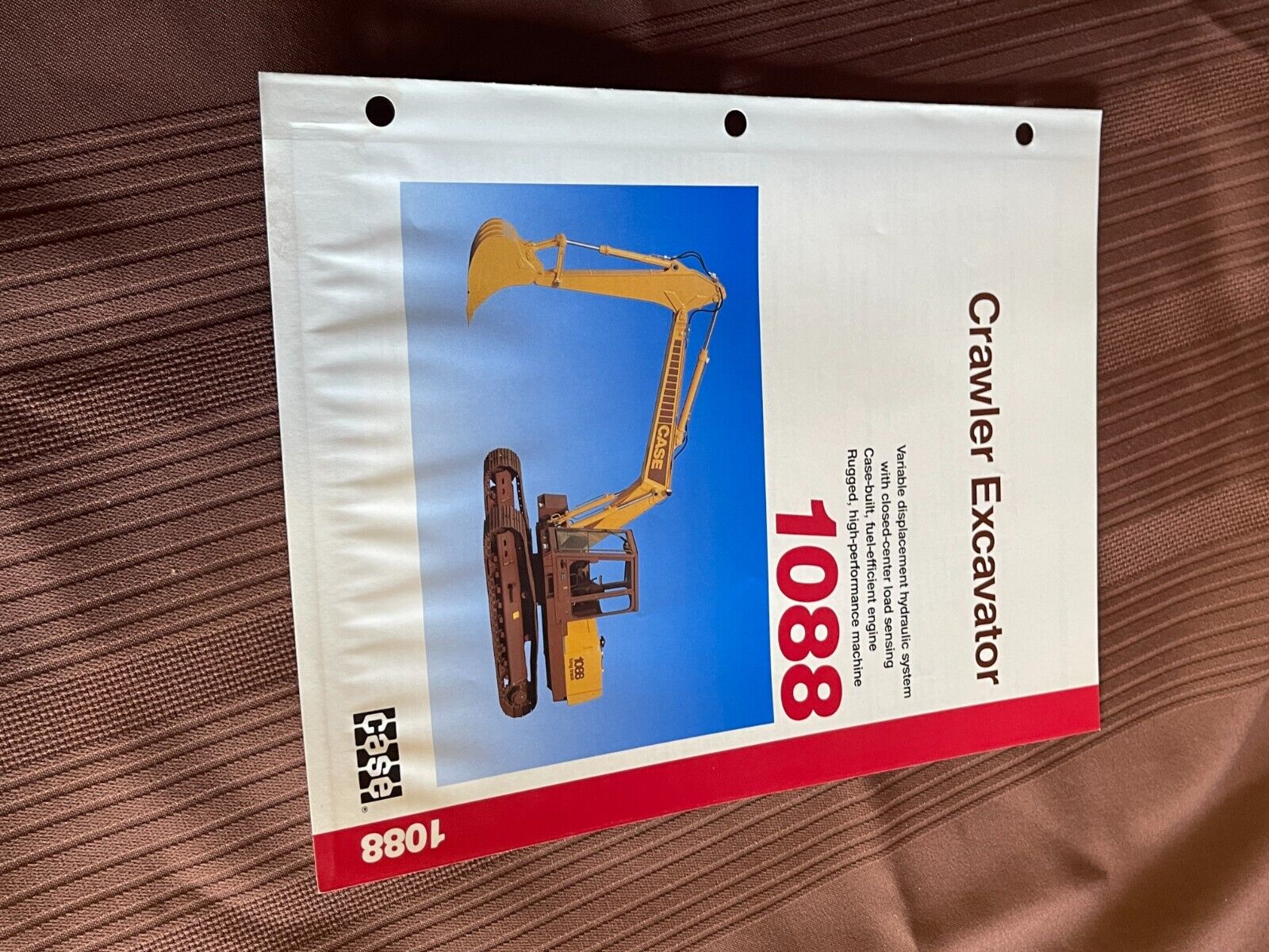 Case Crawler Excavator 1088 Manufacturing Sales Specification Brochure
