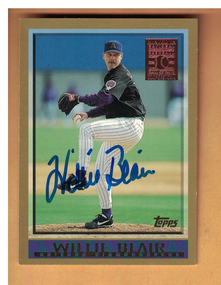 WILLIE BLAIR AUTOGRAPHED 1998 TOPPS MINTED IN COOPERSTOWN BASEBALL CARD SIGNED 