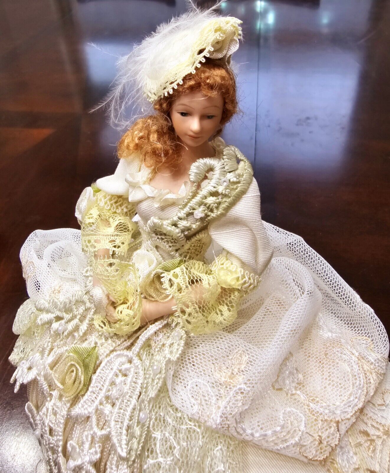 Ivory Ottoman Porcelain Victorian Doll/Figurine Absolutely Stunning 