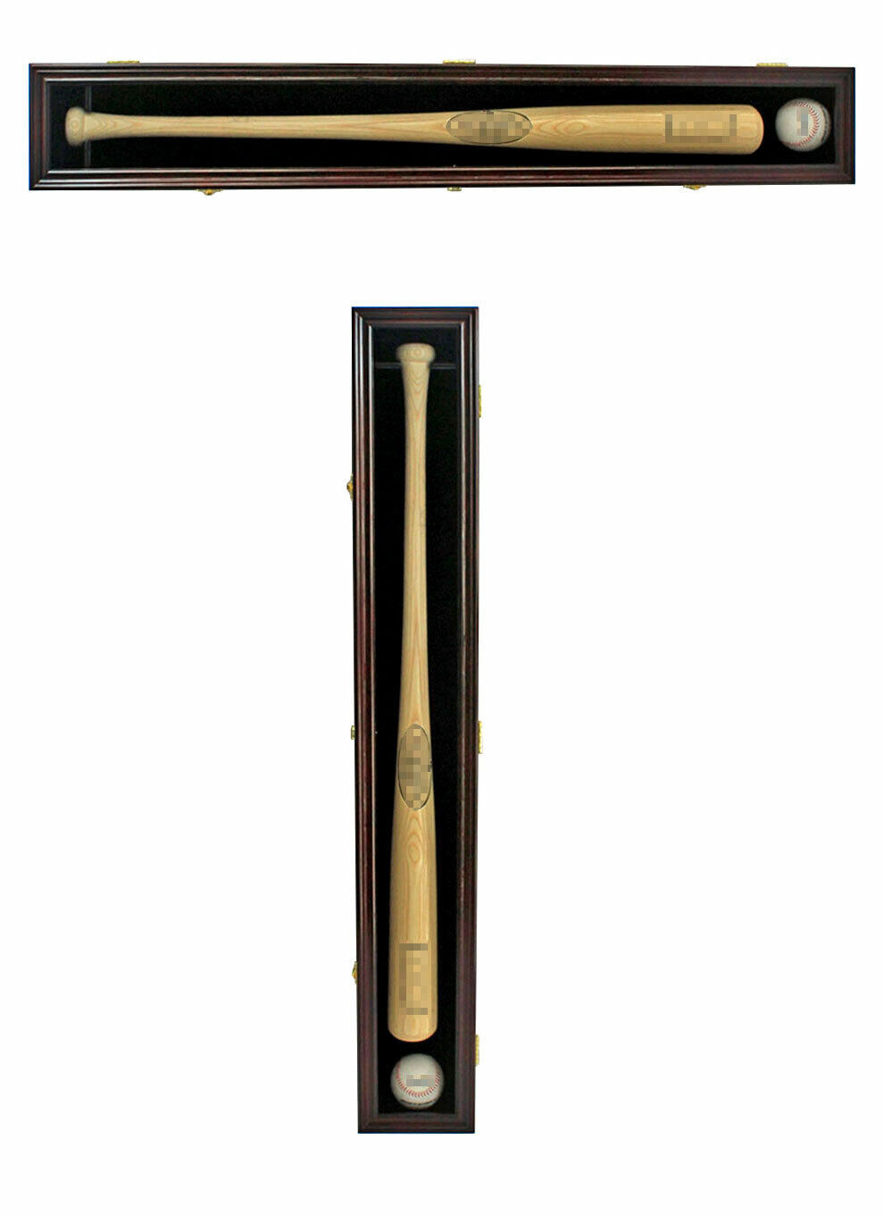 Baseball Bat Display Case Holder Wall Cabinet , Locks, UV Protection, B001VH-MA