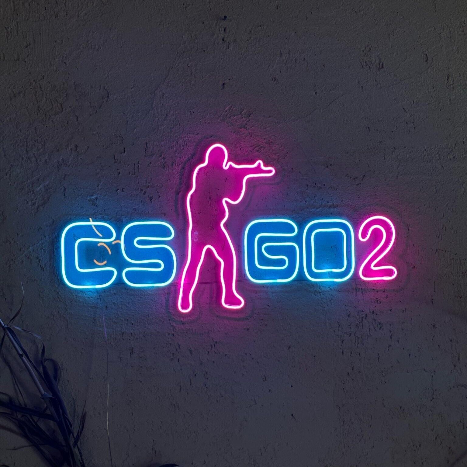 CS GO Neon Sign, CS GO 2 Neon Sign, Gamer Room Decor, Gifts for Friends, CS GO