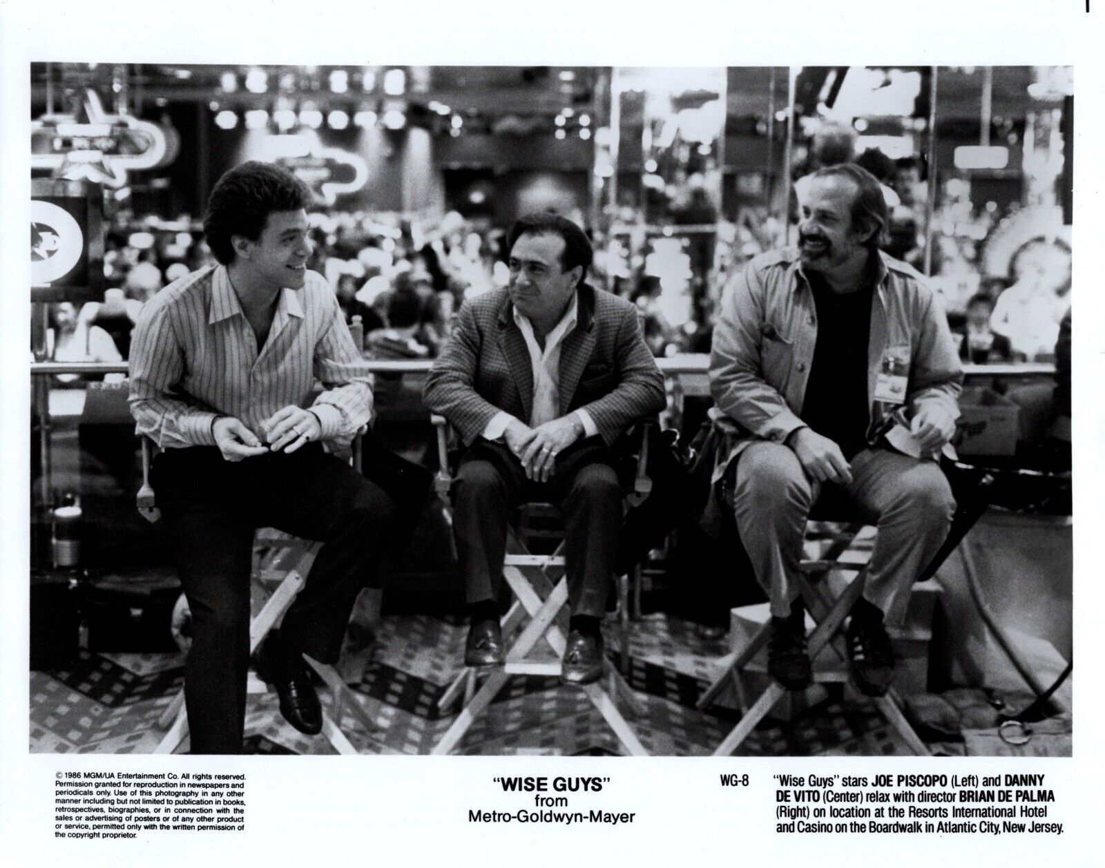 Danny DeVito + Joe Piscopo + Director Brian De Palma (1986) 🎬⭐ MGM Photo K 467