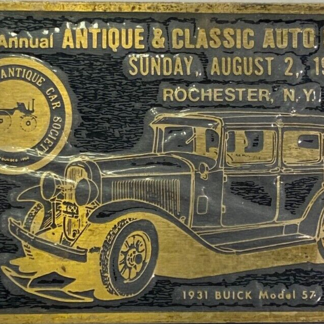 1981 Rochester Antique Car Show AACA 1931 Buick Model 57 Genesee Valley Plaque