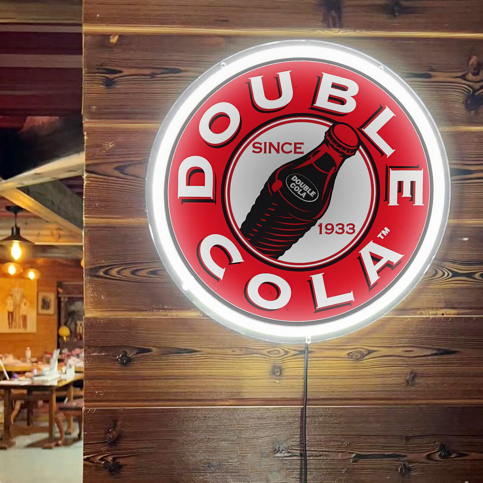 Double Cola Neon Sign - Retro Soda Shop or Man Cave - Soda Advertising Decor FY1