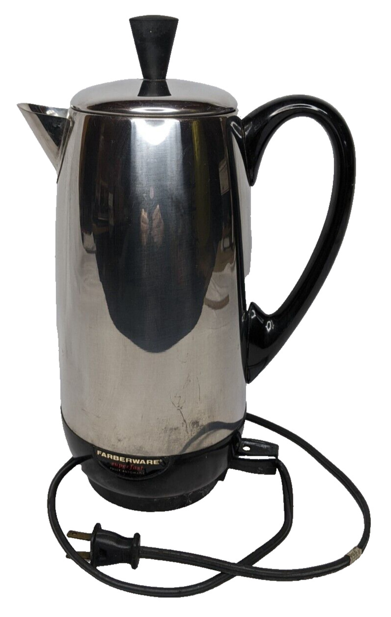 Farberware Superfast Automatic 12 Cup Coffee Pot Percolator Model 142B USA Read.