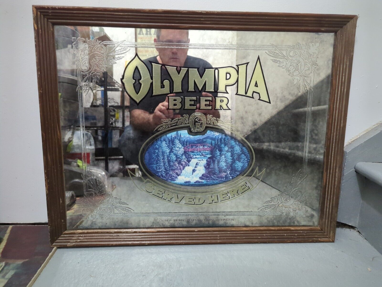 Olympia Beer Served Here Backbar Mirror 27\