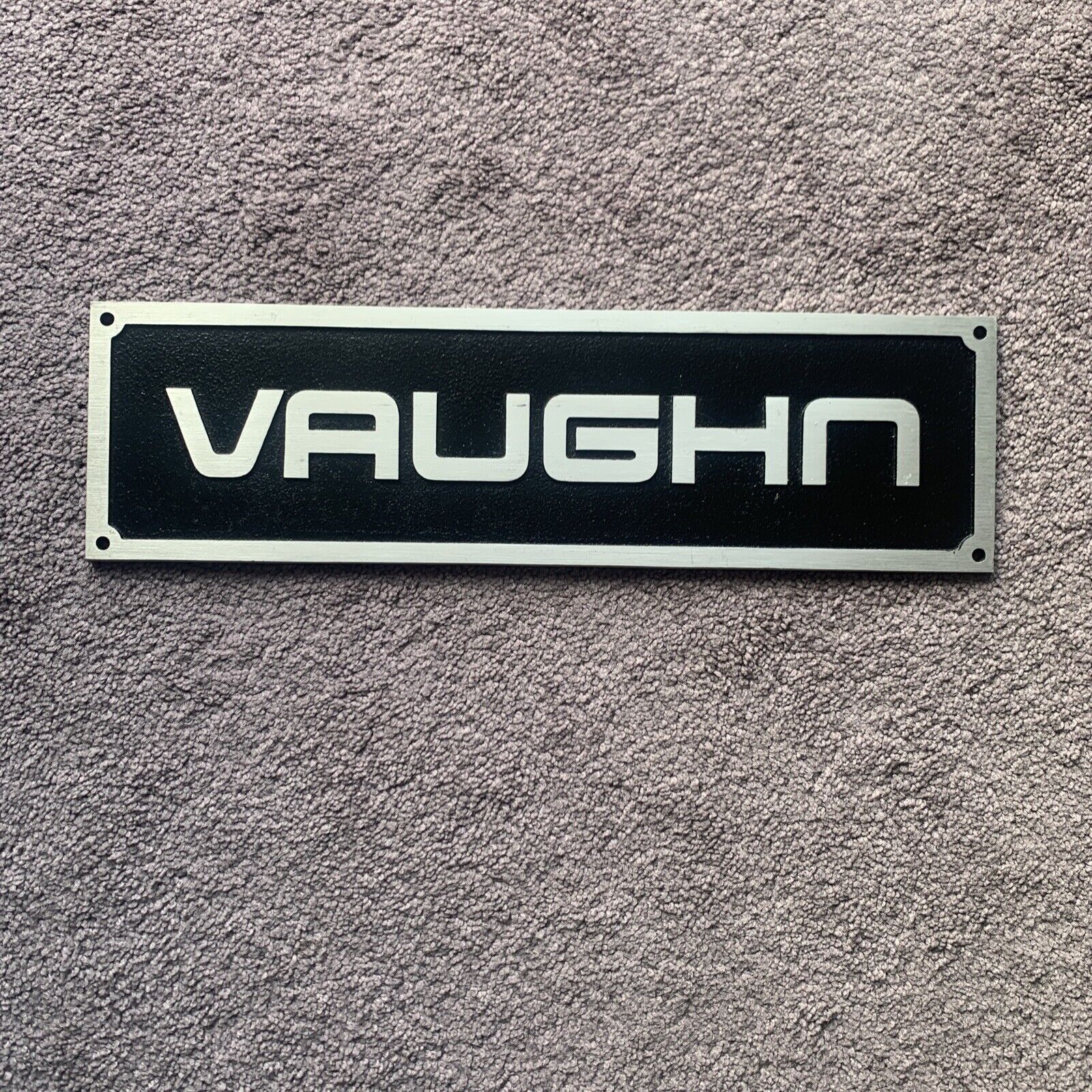 Aluminum Sign “VAUGHN” Machine MCM Industrial Advertising Gas Service Station