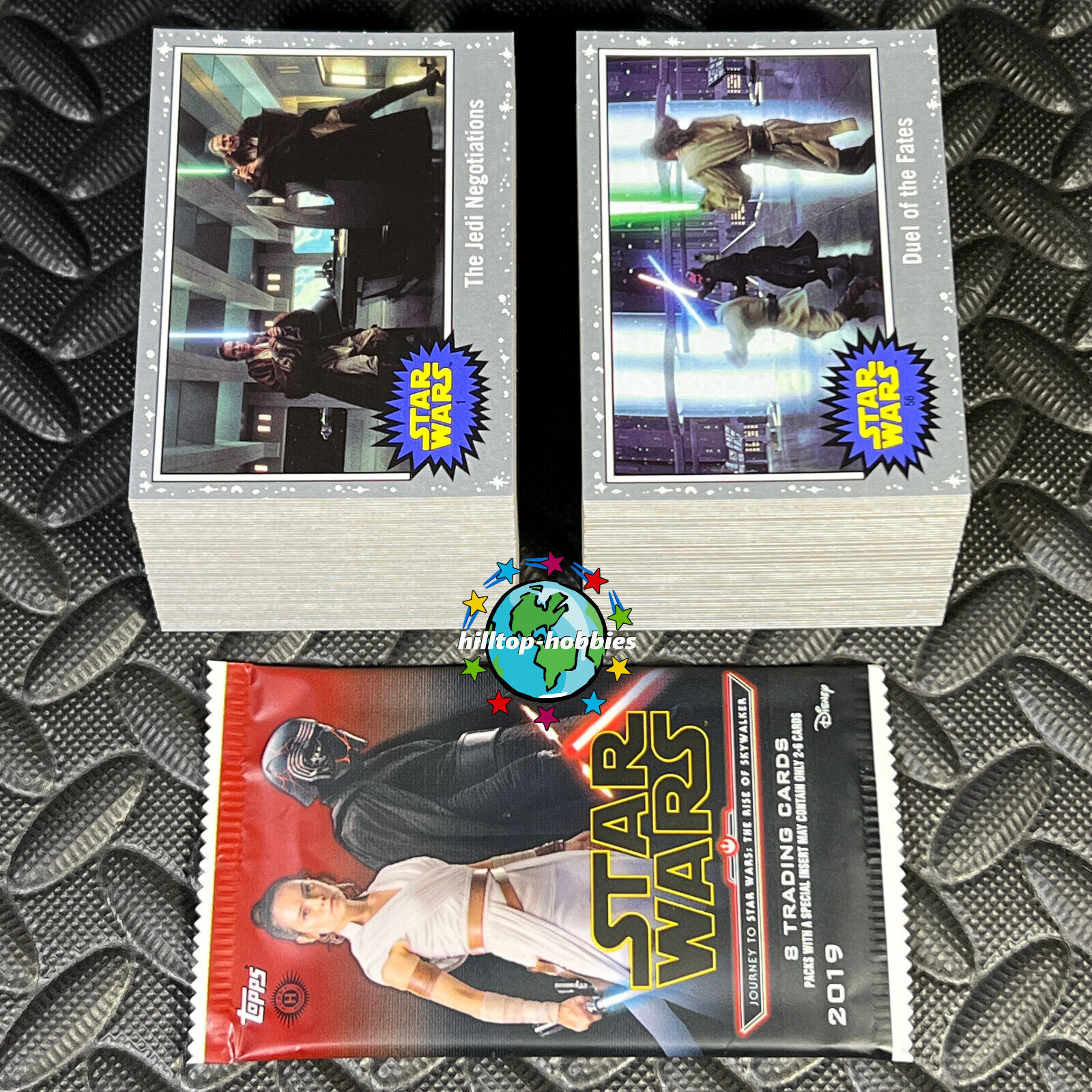 2019 TOPPS STAR WARS JOURNEY TO THE RISE OF SKYWALKER 110-CARD SILVER SET +WRAP