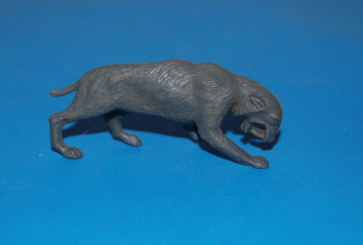 Marx Prehistoric Smilodon Sabre Toothed Tiger Plastic Toy Figure sabretooth