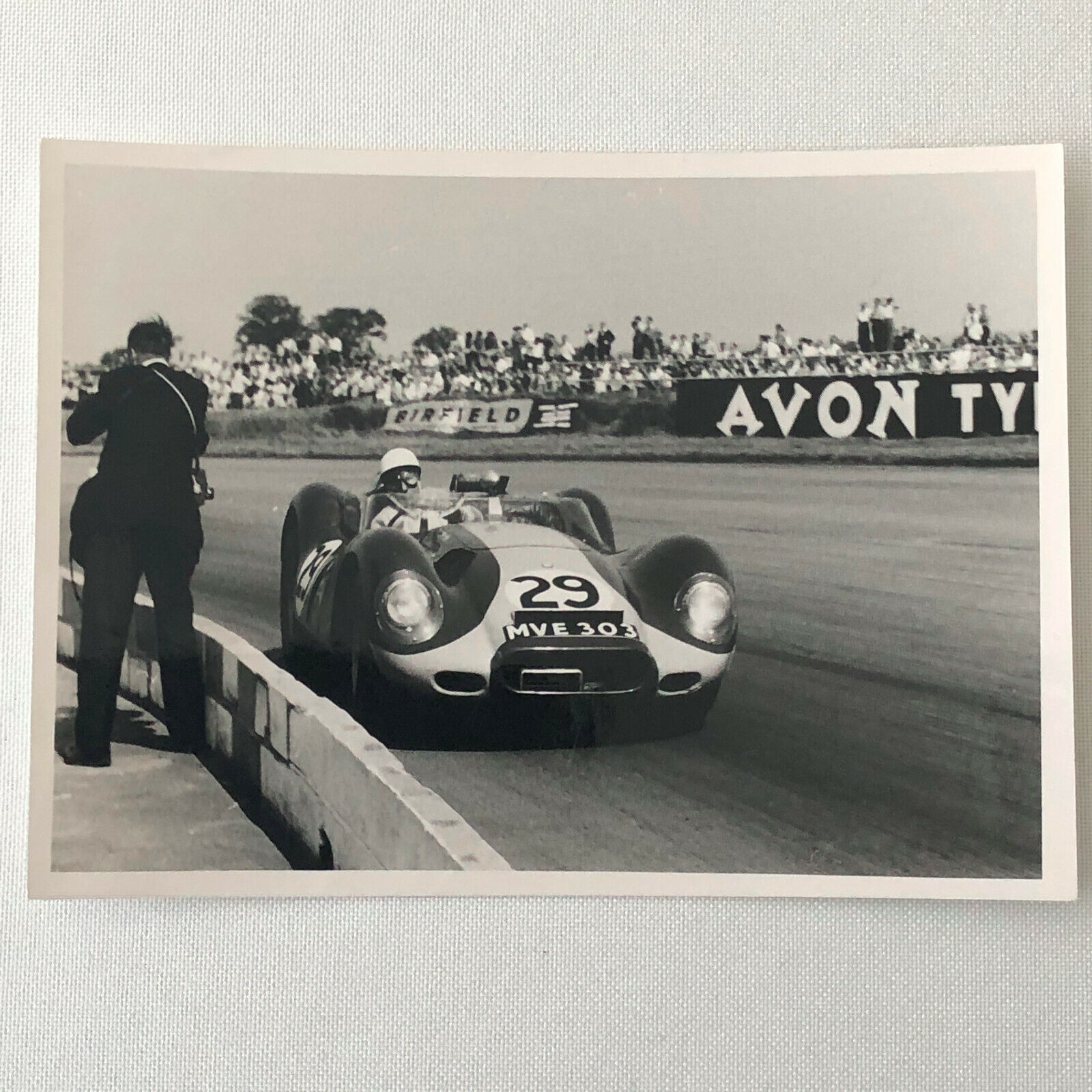 Vintage Sitrling Moss Lister Jaguar Racing Photo Photograph Bernard CAHIER 