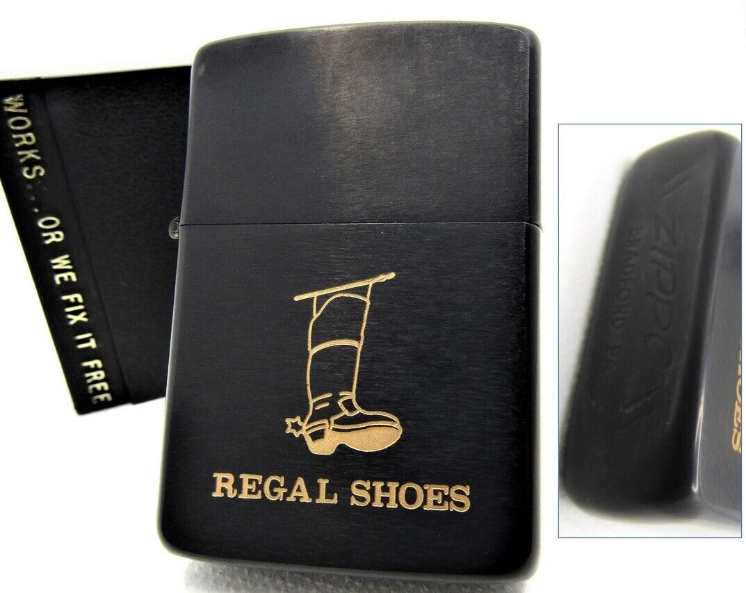 Regal Shoes Black Decasura Zippo Zippo 1986