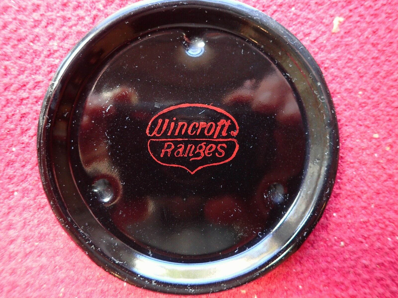 Vintage 1900s Wincroft Range Enamel Graniteware Pan Stove Advertising Coaster