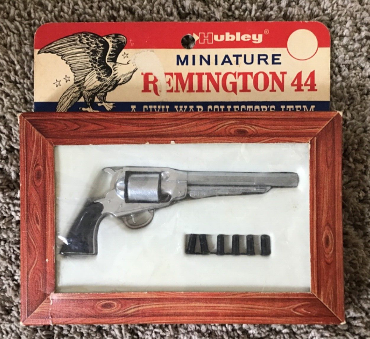 Hubley Civil War Die Cast Remington 44 Cap Firing Miniature No 236 Vintage