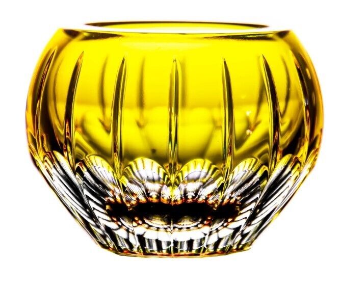 Faberge Crystal Na Zdorovya Golden Votive Candle Holder 3.5\