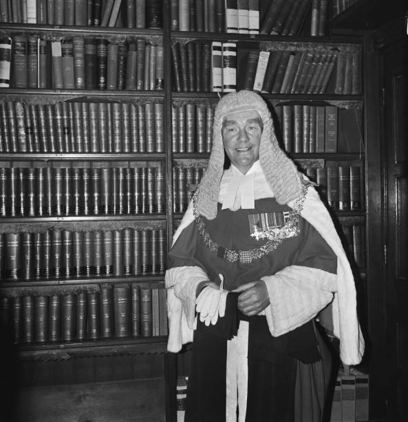 English Judge John Widgery Baron Widgery Posed 1971 OLD PHOTO