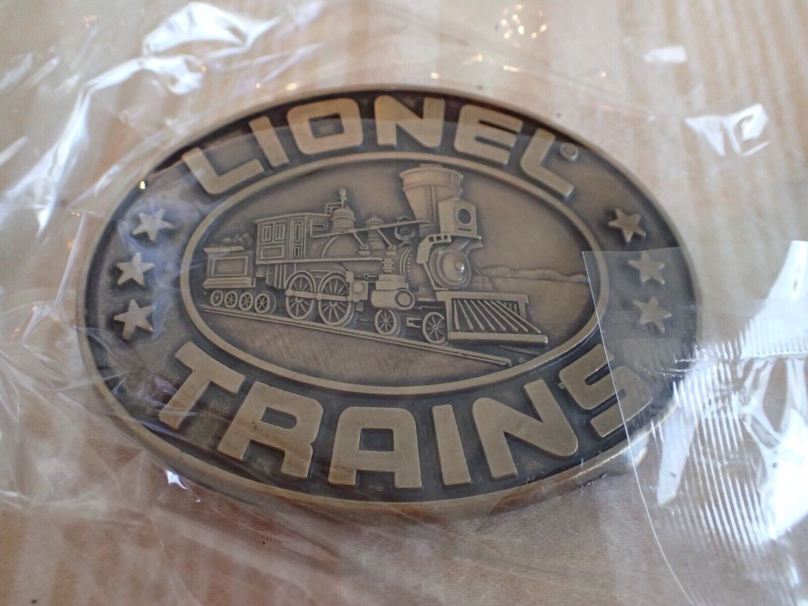 NOS LIONEL MODEL TRAINS RAILROAD BRASS BELT BUCKLE - Late 1970\'s to early 1980\'S