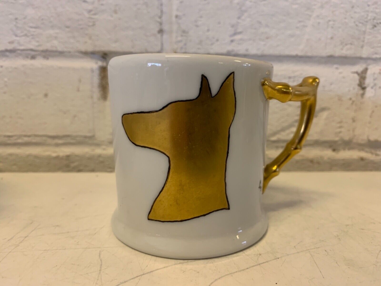 Vintage C.S.D.P.C 1971 Speciality Mug for Marie with Decorative Gold Dog Design 