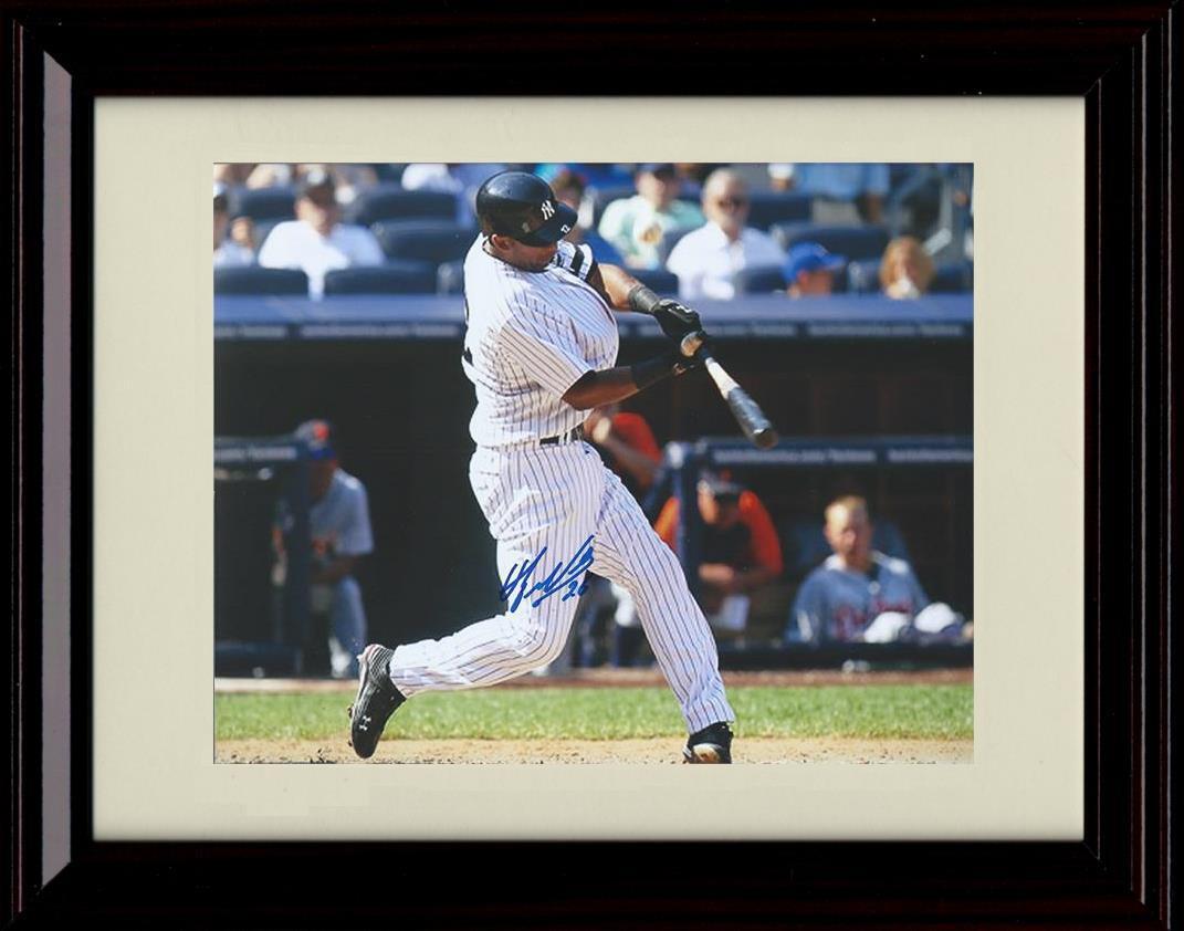 Gallery Framed Eduardo Nunez - Swing - New York Yankees Autograph Replica Print