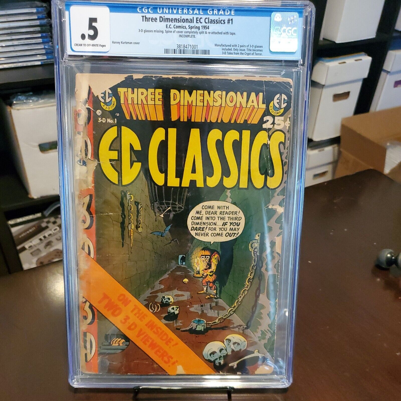 Three Dimensional EC Classics 3-D #1 1954 Pre code Horror