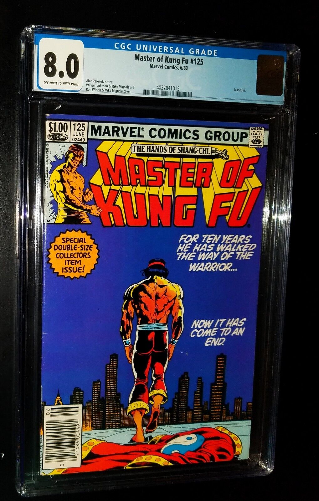 MASTERS OF KUNG FU CGC #125 1983 Marvel Comics CGC 8.0 Very Fine x