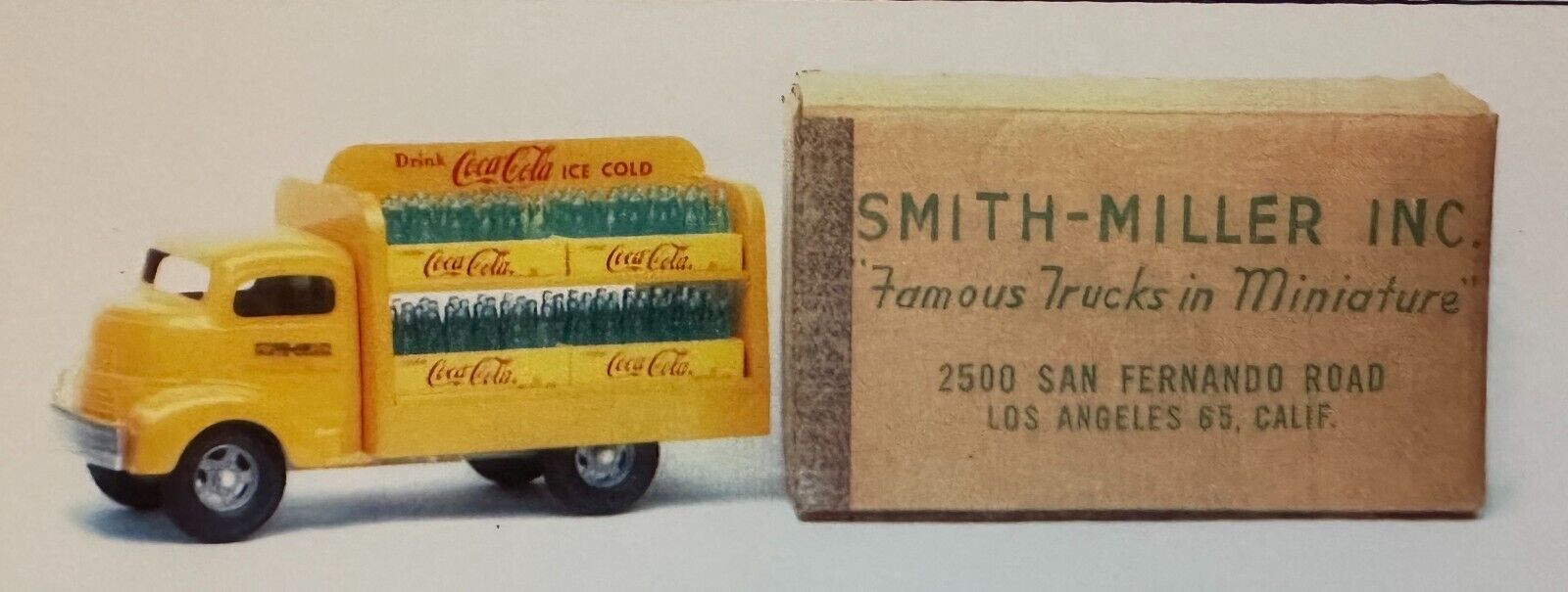 1953-1954 Smith Miller  Coca Cola  GMC  Yellow Truck Decal + Decal