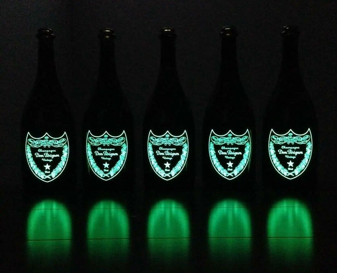 5 Dom Perignon Empty  Bottle Luminous Bottle (5bottle 750 ML).