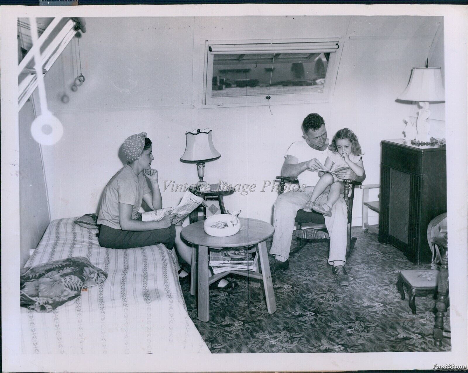 1946 Former Ssgt Henry Bishop & Family Enjoy Quonset Hut Life Housing Photo 7X9