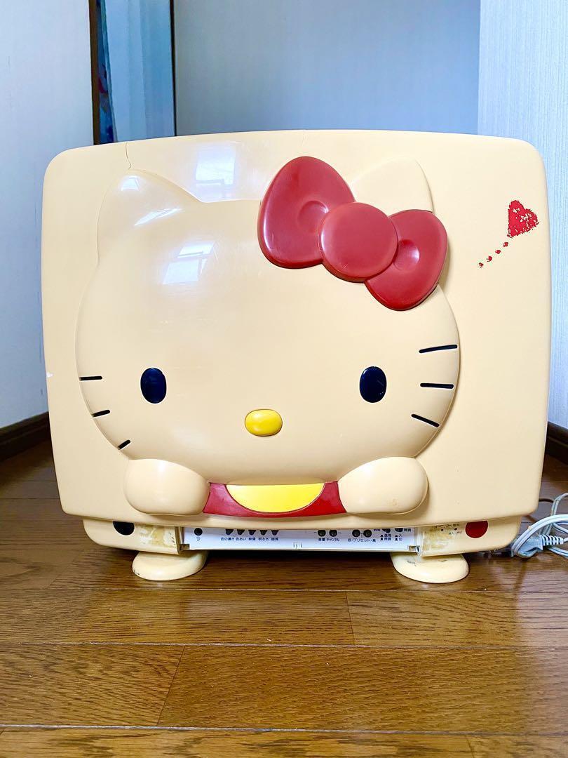 Sanrio Hello Kitty Retro CRT TV 14 inches Very Rare Vintage White Japan Novelty