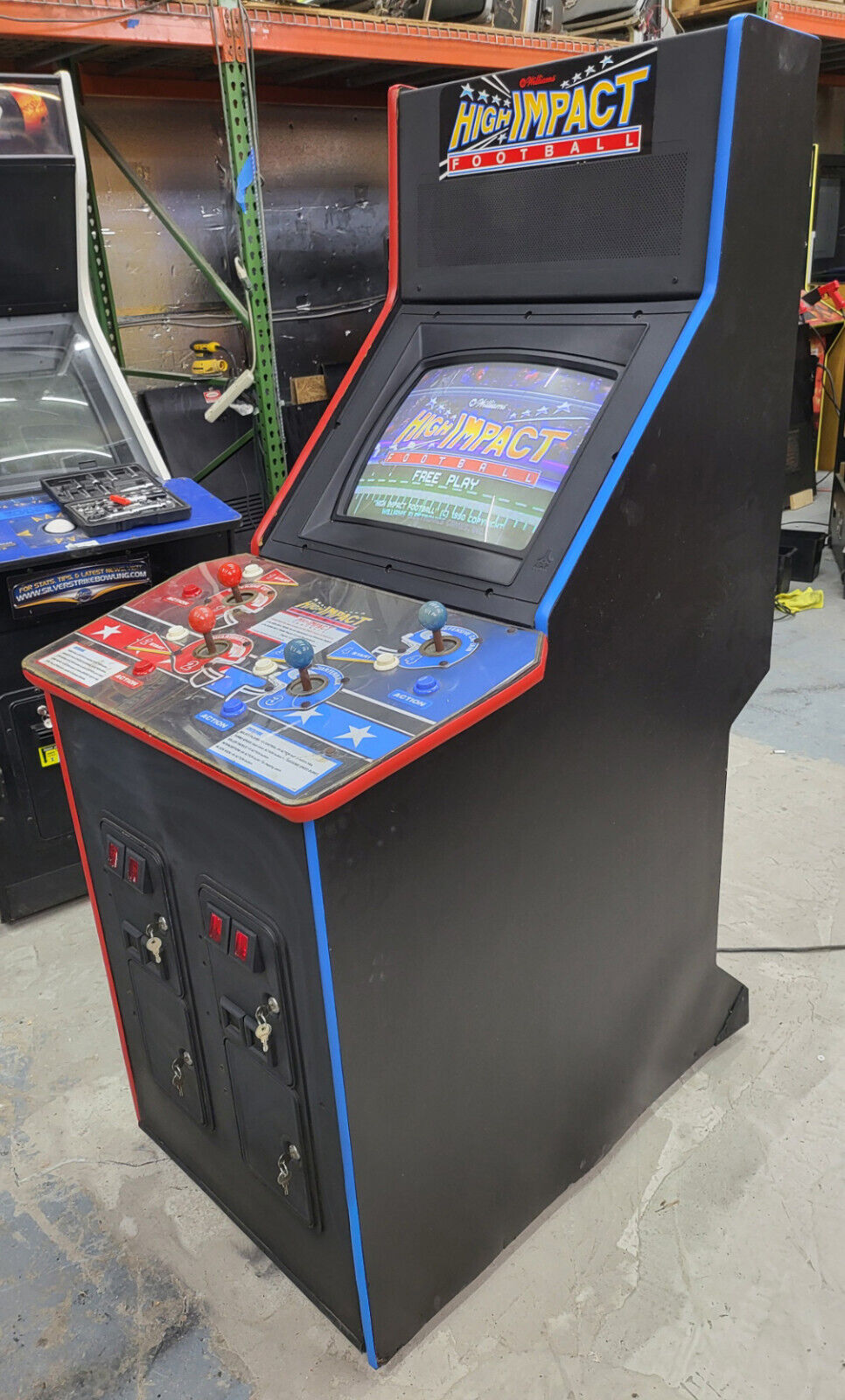 HIGH IMPACT FOOTBALL Full Size Sports 4 Player Arcade Game - CLASSIC Williams