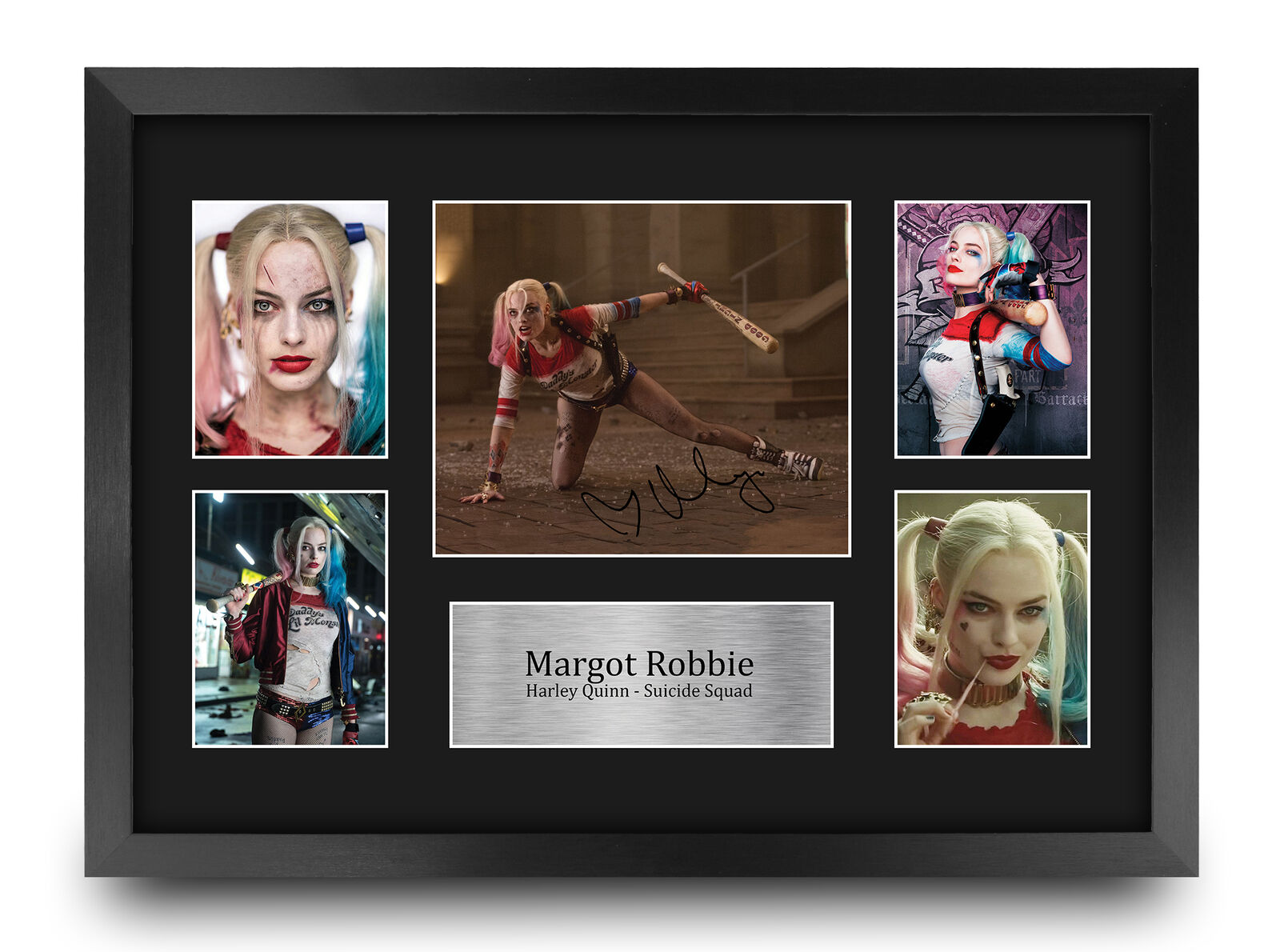 Margot Robbie Suicide Squad A3 Framed Signed Autograph Picture for Movie Fans