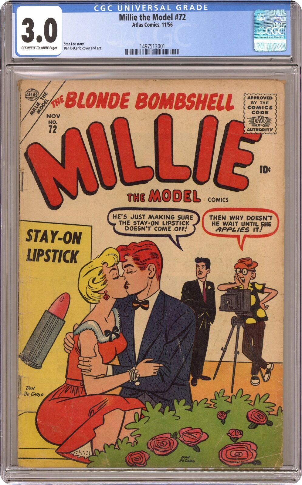 Millie the Model #72 CGC 3.0 1956 1497513001
