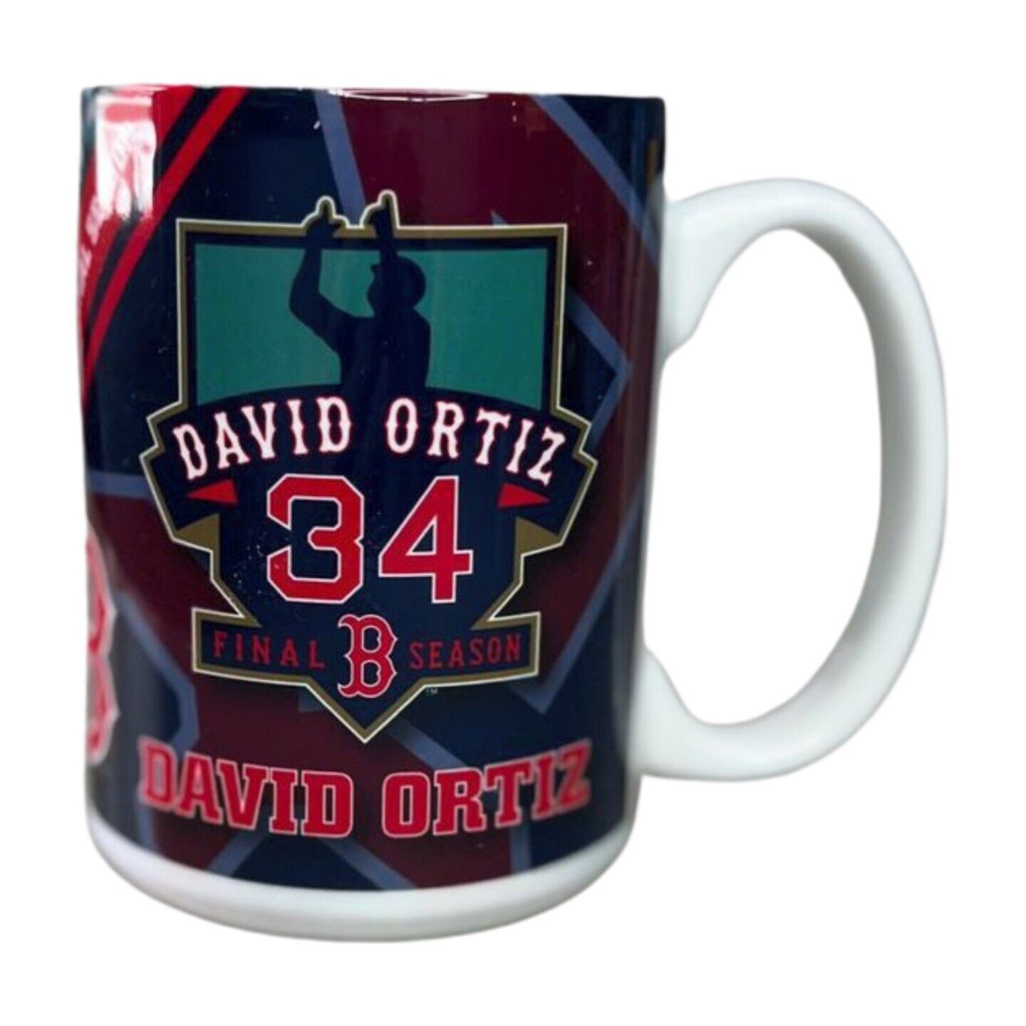 Boston Red Sox David Ortiz Final Season Coffee Mug White/Red/Blue