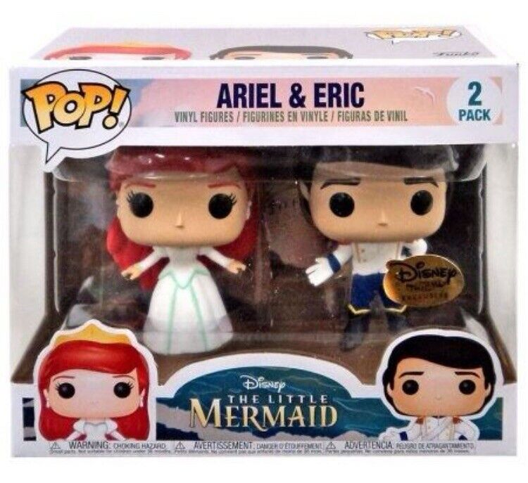 Funko Pop The Little Mermaid Ariel & Eric 2-Pack Disney Treasures Exc NIB PP
