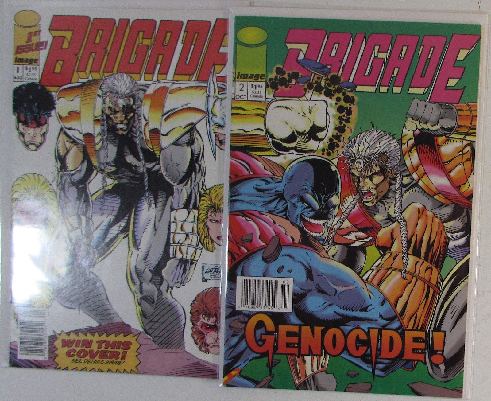Brigade Lot of 2 #1,2 Image (1992) 1st Series Newsstand Comic Books